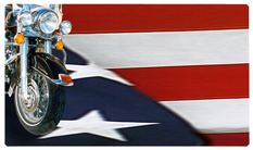 DNSEMP-C-332 Biker on US Flag